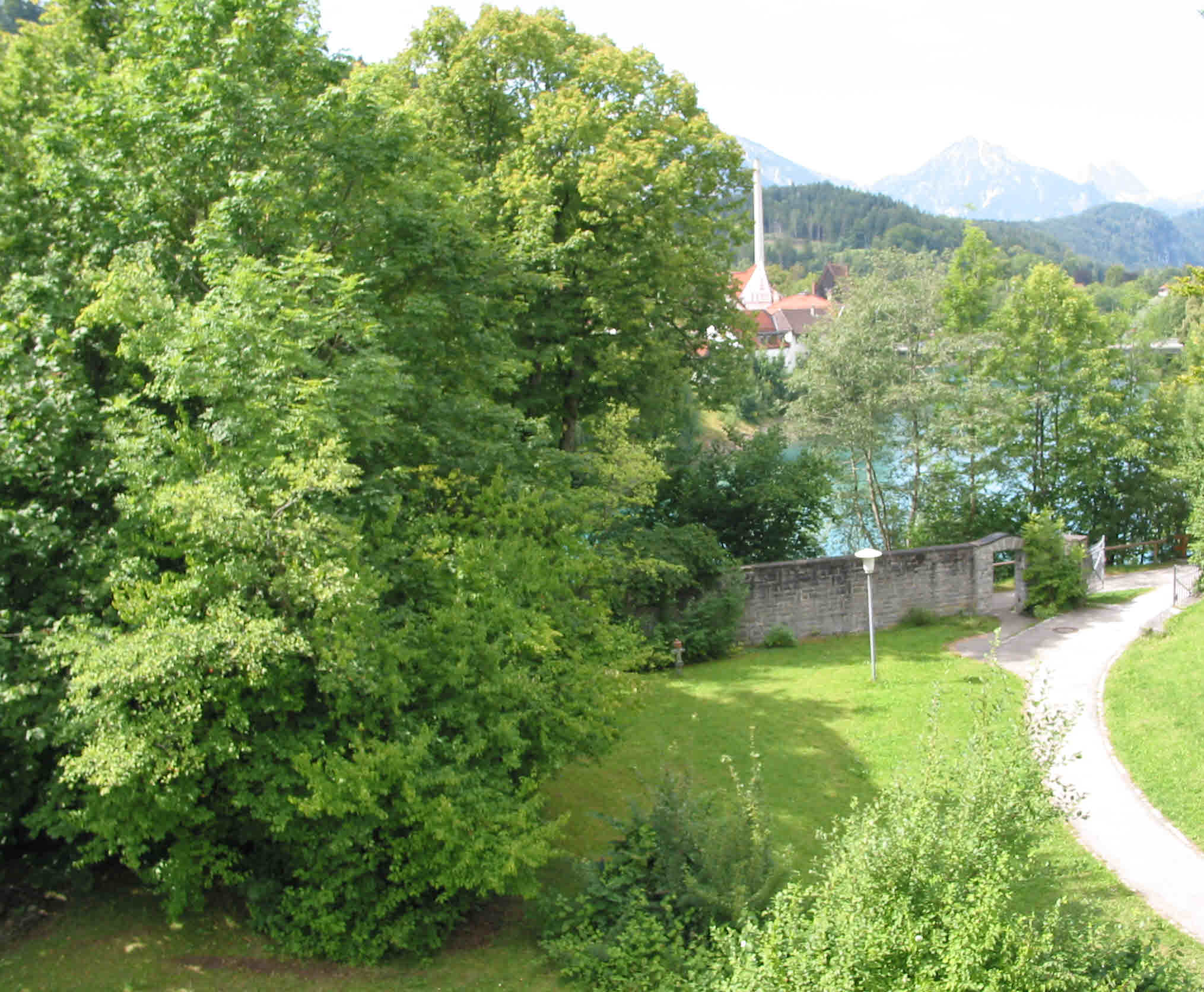 The Clinic garden adjacent to the river Lech