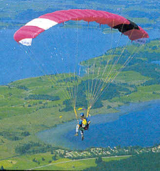Paragliding over the Lakes of Fuessen